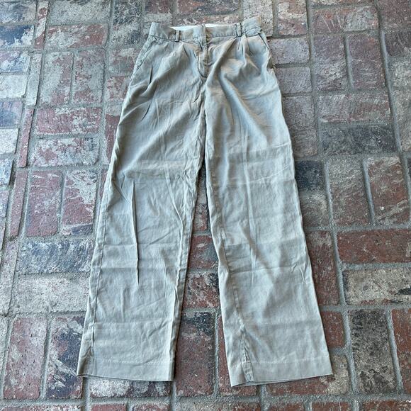 Babaton Aritzia Trousers Pants Wide Leg Size 4 Taupe/Green - Picture 1 of 3